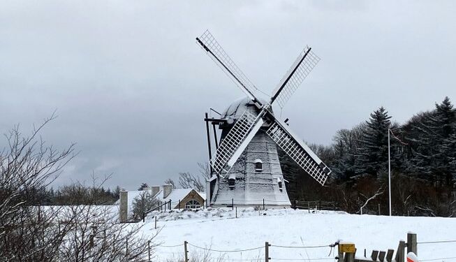 Vinter ved Vennebjerg Mølle. Foto: Palle W. Nielsen