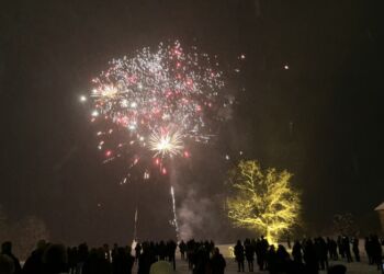 Fyrværkeri Børglum Kloster aftenjulemarked 28.12.23. Foto: Palle W. Nielsen