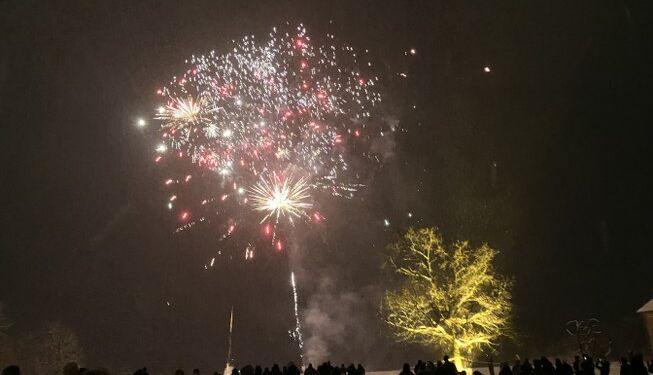Fyrværkeri Børglum Kloster aftenjulemarked 28.12.23. Foto: Palle W. Nielsen