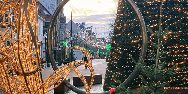 Hjørring får mange roser for den flotte julebelysning. Foto: Palle W. Nielsen