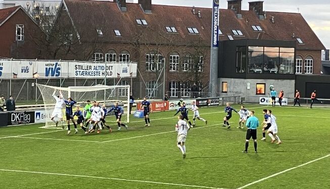 Hjemmeholdet i hvidt leverede en udmærket indsats. Foto: Palle W. Nielsen