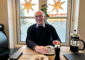 Kaffen var sort, men humøret højt. Foto: Niels Skipper.