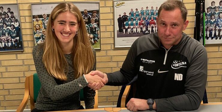 Carla Domino og Head of Coaching Nikolaj Dorff Kristensen.