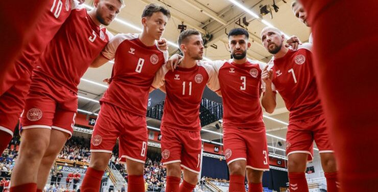 Det danske landshold i futsal. Foto: Anders Kjærbye.