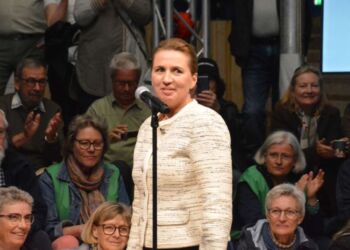 Statsminister Mette Frederiksen åbnede til manges overraskelse og med kort varsel også Naturmødet 2023. Foto (arkiv): Presse-foto.dk.