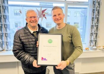 Formand Daniel Vestergaard og næstformand Børge Leif Bech hos Hjørring Vandselskab.