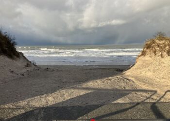 Vandet kommer tættere på Tversted. Foto: Palle W. Nielsen