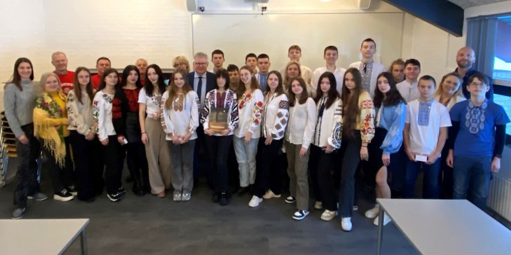 Ukrainske gæster i godt selskab. Privatfoto
