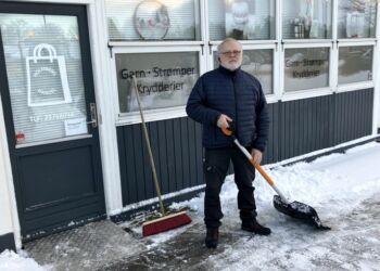 Ove Christensen var tidligt oppe i morges. Foto: Palle W. Nielsen