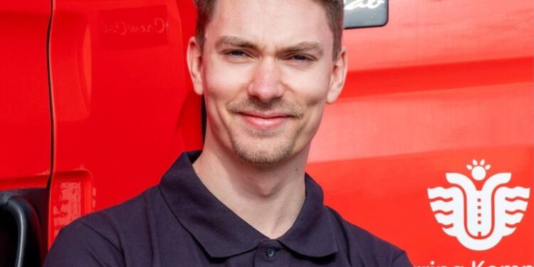 Christoffer Rørbæk Bilde hos Falck, Foto: Privat.