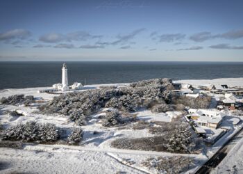 Snedækket landskab ved Hirtshals Fyr. Foto (arkiv): Arturs Pirazkov.
