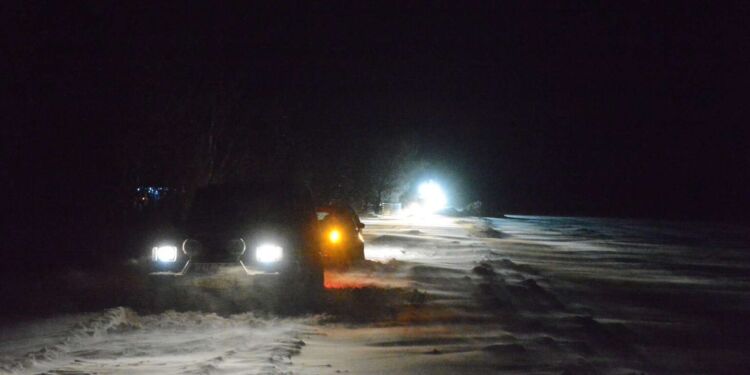 Trafik ved Hjørring. Foto: Presse-fotos.dk.