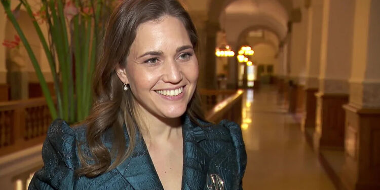 Den nordjyske ligestilling- og digitaliseringsminister Marie Bjerre. Foto: TV2 Nord.