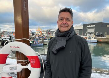 Jens Otto Størup på havnen i Hirtshals. Foto: Privat.