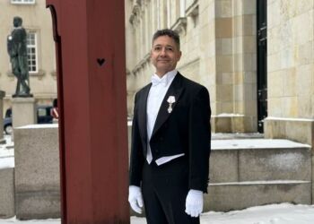 Jens Otto Størup i kjole og hvidt i København. Foto: Privat.