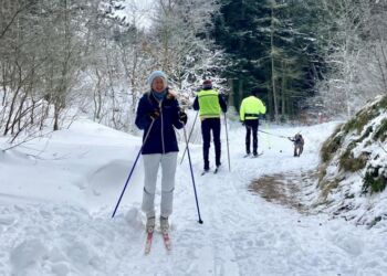 Langrendsløbere i Tornby Klitplatage. Foto: VisitHirtshals.