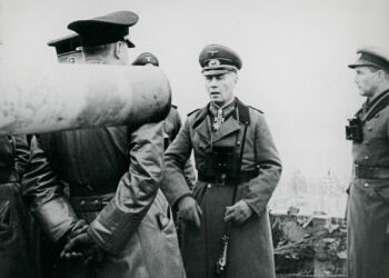 Rommel på inspektionsrejse i Jylland, Frihedsmuseets Fotoarkiv/Nationalmuseet.