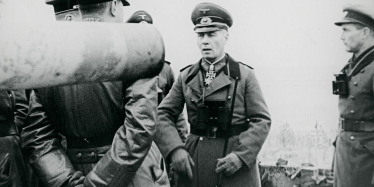 Rommel på inspektionsrejse i Jylland, Frihedsmuseets Fotoarkiv/Nationalmuseet.