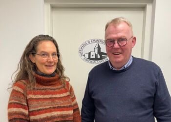 Sognepræst Dorthe Kjærgaard og menighedsrådsformand  Erik Krage.