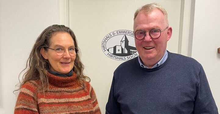 Sognepræst Dorthe Kjærgaard og menighedsrådsformand  Erik Krage.