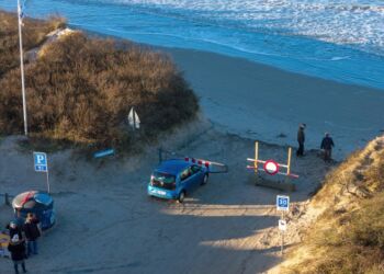 Nedkørslen til Tversted Strand. Foto: Henning Larsen.