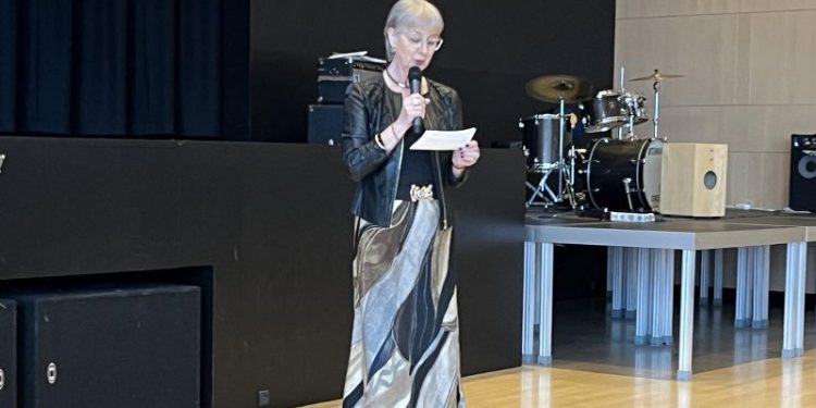 Rektor Elsebeth Gabel Austin på Hjørring Gymnasium. Foto (arkiv): Niels Chr. Jakobsen.
