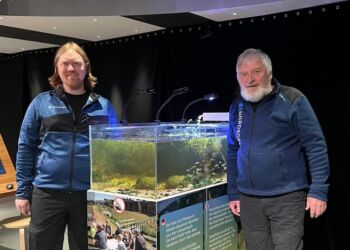 Kim Froulund Gøttler (tv) i selskab med afgående Anders Østerby. Foto: Nordsøen.