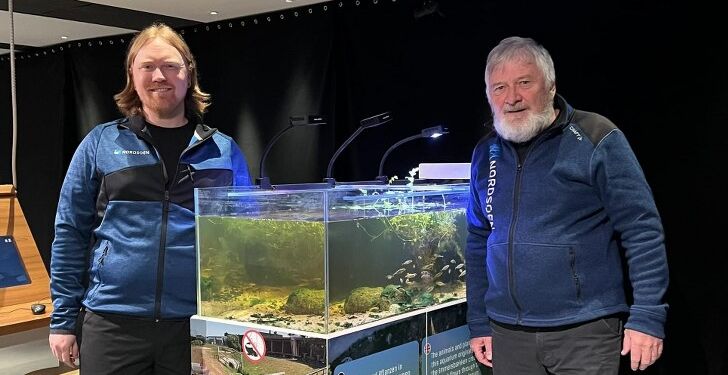 Kim Froulund Gøttler (tv) i selskab med afgående Anders Østerby. Foto: Nordsøen.