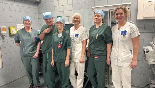 Teamet omkring knæartroskopi-patienterne på OP-dagen.