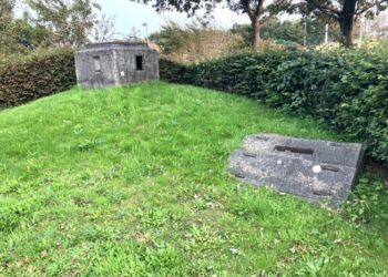 Gemmer disse betonstykker ved Frederikshavnsvej i Hjørring på sikringsrum? Foto: Palle W. Nielsen