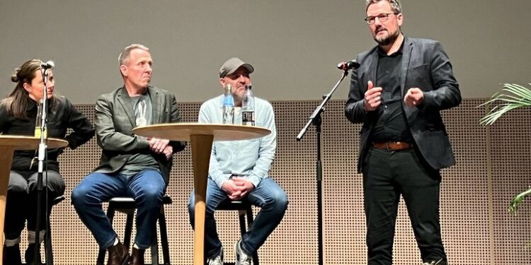 Thomas Klimek ved en debat under Vendsyssel:DOX 2024. Foto: Nikkie Breinholt Dahm.