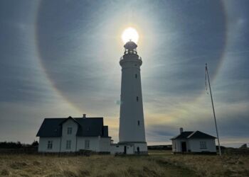 Halo ved Hirtshals Fyr. Foto: Arturs Pirazkov.