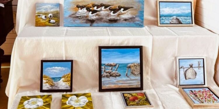 Det er i år 11. gang, der er Hobby- og Kunstudstilling på Bjergby-Mygdal Skole. Besøgstallet har været stigende år efter år. Privatfoto.