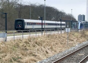 IC3 tog på sporet i Hjørring. Foto: Privat.