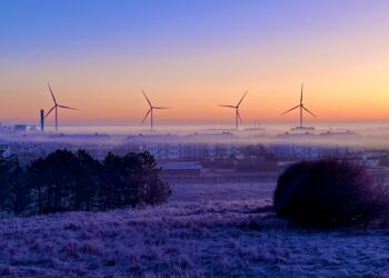 Flot solopgang fredag i Hirtshals. Foto: Niels Skipper.