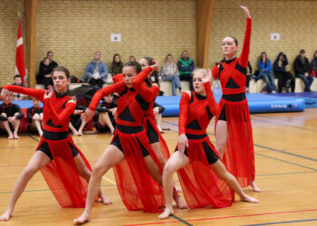 Gæsteholdet fra Østervrå havde Japan som inspirationskilde til deres opvisning.