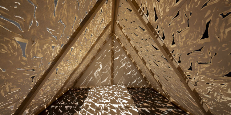 Detalje af Amanda Betz' Indusfloden, 2023. Foto: Malle Madsen.