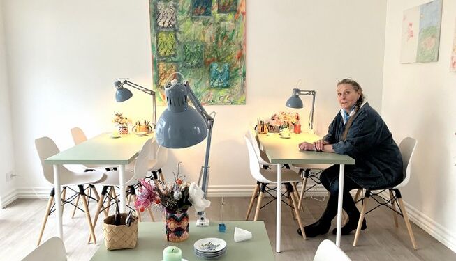 Marianne Nisssen inviterer til kreative udfoldelser og hygge hos Perlehøns. Foto: Palle W. Nielsen