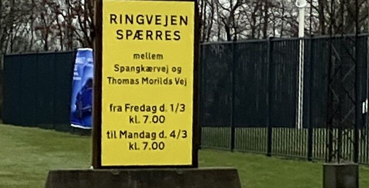 Der er noget i vejen i denne weekend. Foto: Palle W. Nielsen