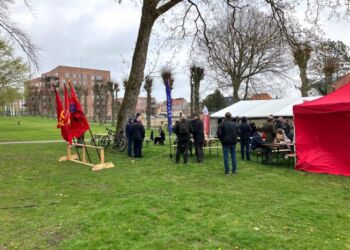 Traditionen med 1. maj fest i Christiansgave i Hjørring holdes i hævd. Arkivfoto: Palle W. Nielsen