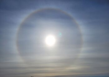 Halo forleden over det nordvestlige Vendsyssel. Foto: Ulla Sølvsten.