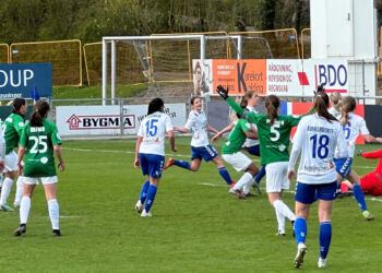 Fortuna pressede mod slutningen af kampen, men skarpheden manglede og Kolding IF klarede frisag. Foto: Fortuna.
