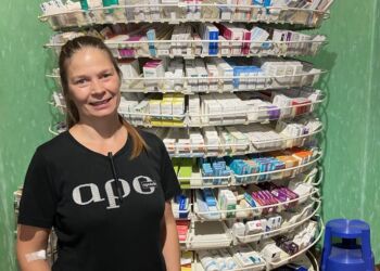 Mie Bech Hanberg er farmaceut, souschef og ansvarlig for temperaturovervågning på Hjørring Løve Apotek og Hjørring Hjorte Apotek.