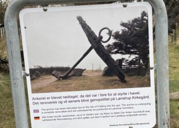 Det stjålne skilt fra Mårup. Foto: Privat.