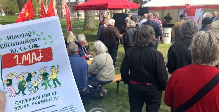 Fagbevægelsens Internationale Kampdag er blevet mere end festdag - i hvert fald i Christiansgave i Hjørring. Foto: Palle W. Nielsen