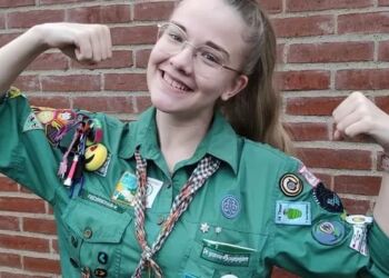 Amanda Rytter er grøn Pigespejder. Foto: Privat.