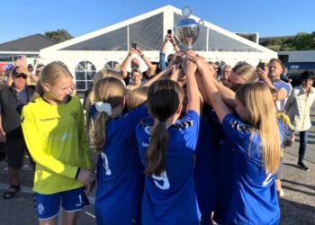 Sejrsglade puger fra Tornby IF Fodbold. Foto: HB.