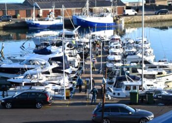 Masser af småbåde i weekenden ved Hirtshals Marina. Foto: Arkiv.