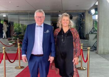 Borgmester Søren Smalbro og fru Mette Maria Ydesen Smalbro i Kgs. Lyngby. Foto (arkiv): Privat.