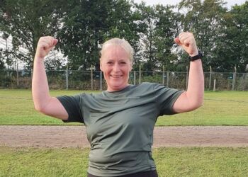 Bomstærke holdkaptajn Mille Grønkjær Bruun. Foto: Privat.